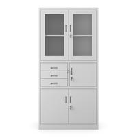 AKTENSCHRANK FILIP - Grau, Metall (90/185/40cm) - Jan Nowak