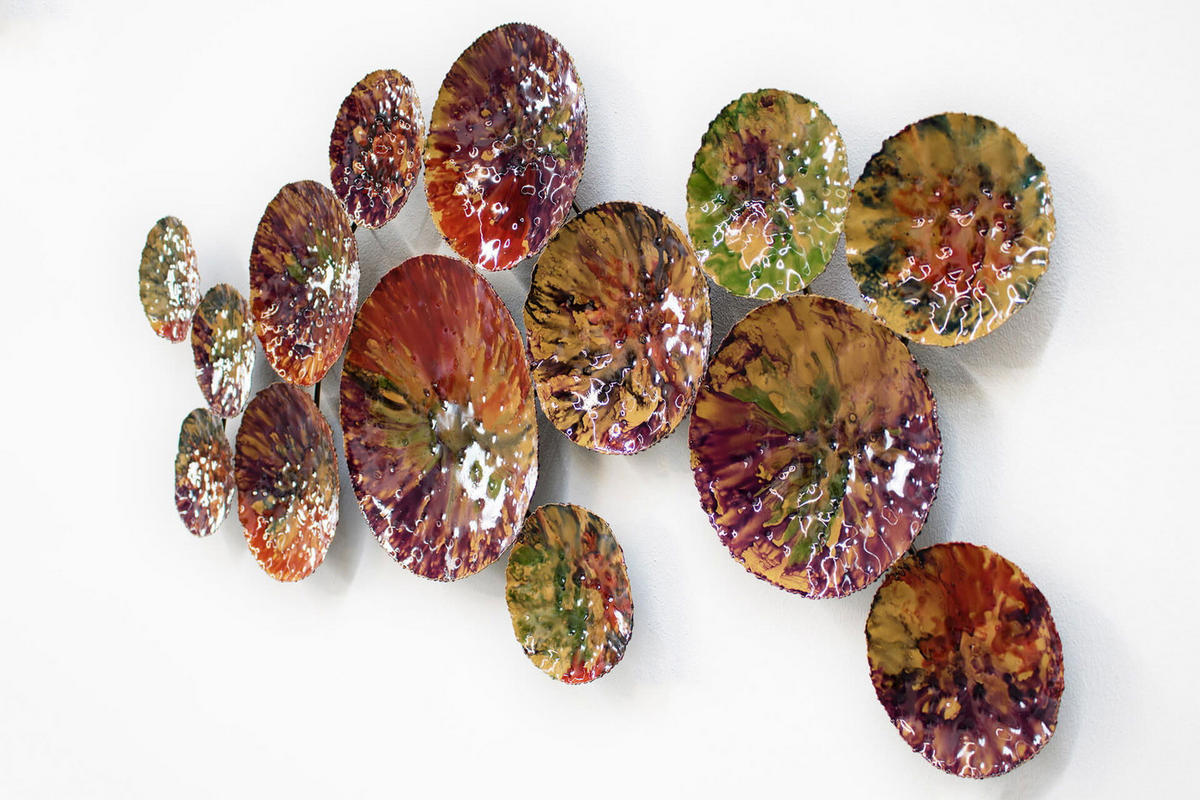 WANDDEKO Bunt 123/55 cm - Multicolor, Metall (2.4/55/5cm) - KUNSTLOFT