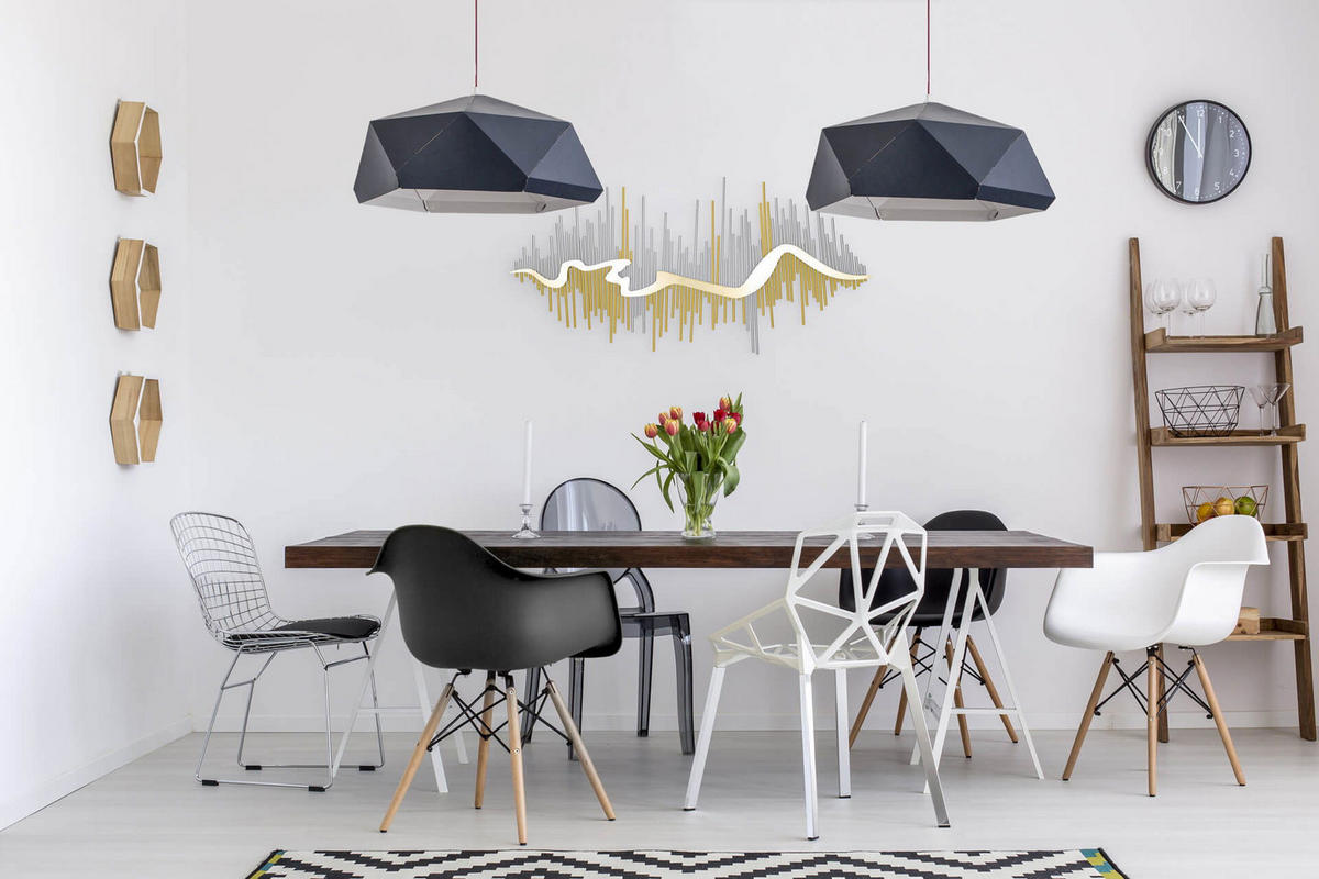 WANDDEKO Gold 107/53 cm - Silberfarben/Goldfarben, Metall (4.9/53/5cm) - KUNSTLOFT