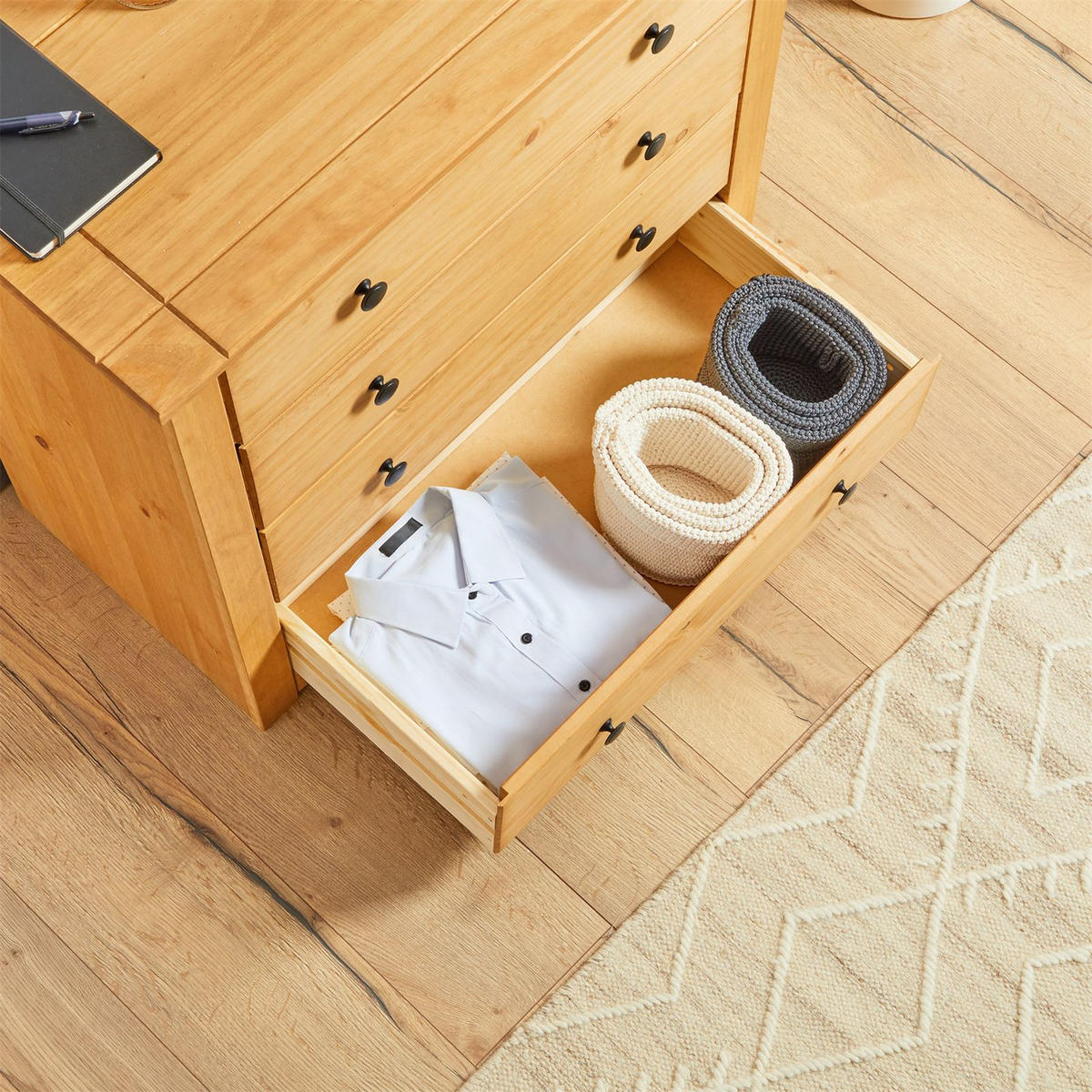 KOMMODE CANCUN - Kieferfarben, Holz (80/73/40cm) - CARO-Möbel