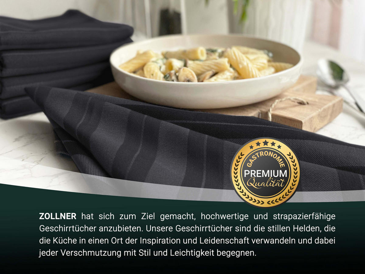 GESCHIRRTÜCHER, 5er-Set, 100% Baumwolle - Grau, Textil (50/70cm) - Zollner