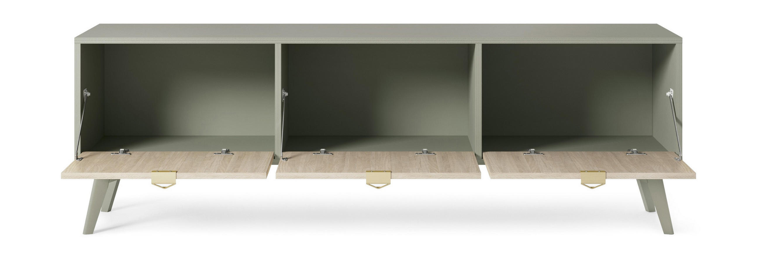 TV-SCHRANK Firr Eukalyptus - Eukalyptusholzfarben, Holzwerkstoff (158/52/38cm) - Bettso