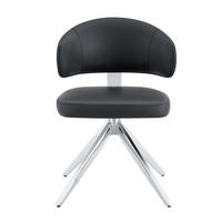 STUHL-SET DE-36678 2 Stück 360° drehbar mit Polsterung Schwarz - Schwarz, Metall (50.5/77/54.5cm) - ComfortXL