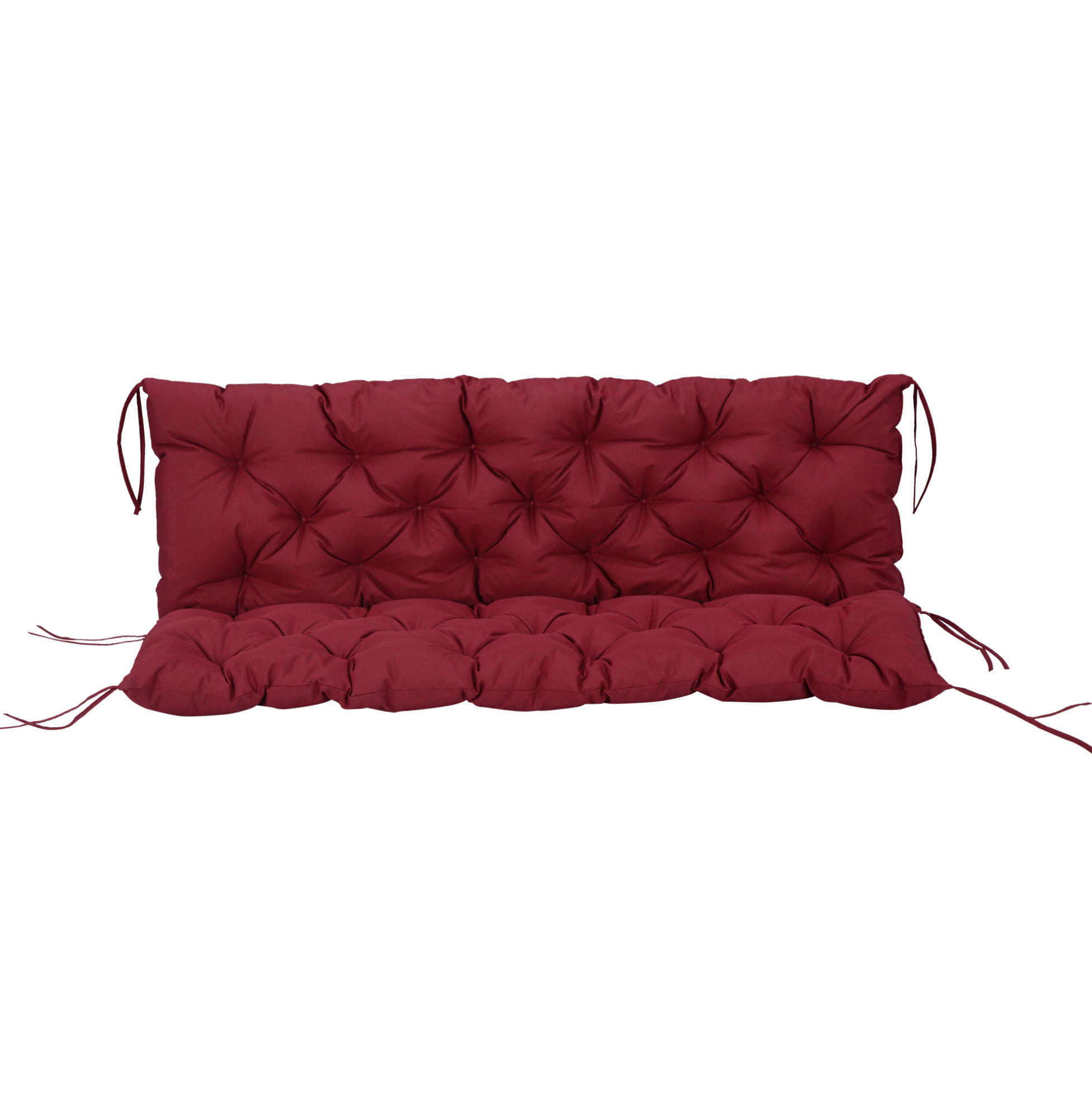 BANKAUFLAGE aus Polyester 150x98x8 cm in Rot mit 6 Bändern - Rot, Textil (98/8/150cm) - Modfu