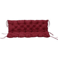 BANKAUFLAGE aus Polyester 150x98x8 cm in Rot mit 6 Bändern - Rot, Textil (98/8/150cm) - Modfu