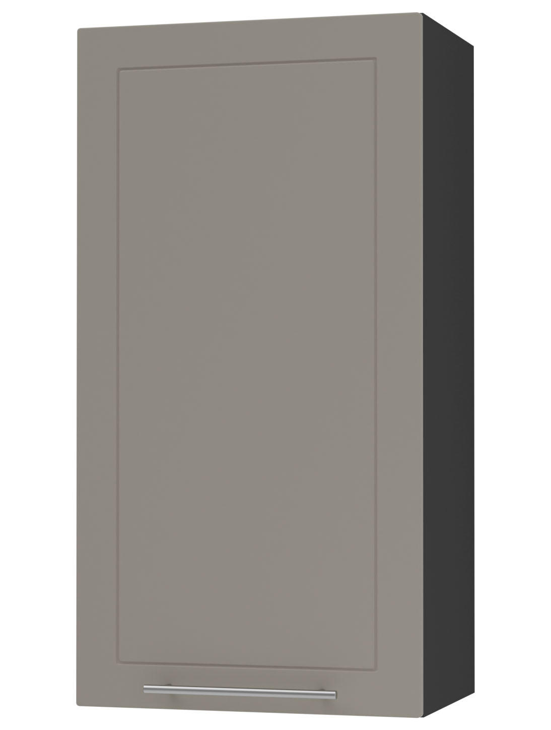 KÜCHENHÄNGESCHRANK Kvantum W4/60/1 Beige Matt / Schwarz Matt 60 / 32,5 / 96cm - Beige/Schwarz, Holz/Holzwerkstoff (60/96/32.5cm) - Feldmann-Wohnen