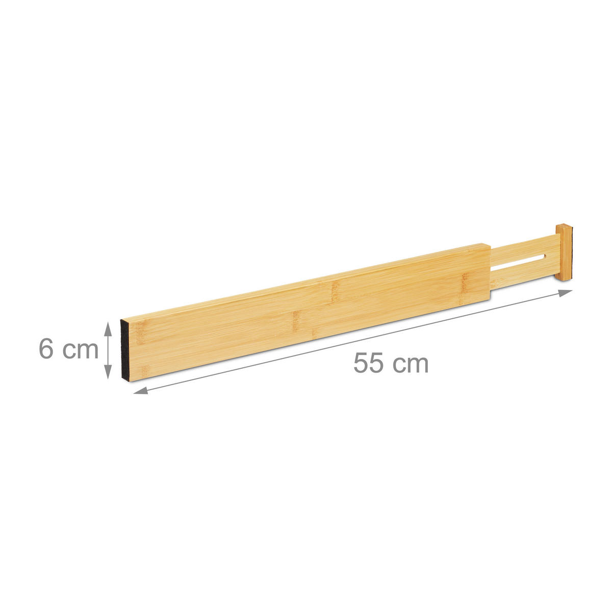 4XSCHUBLADENTRENNER - Hellbraun, Holz (1.5/6/55.5cm) - Relaxdays