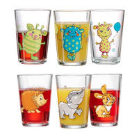KINDERGLÄSER Monsterchen Waldtiere bunt 205 ml 6er Set - Multicolor, Glas (0.205L) - Ritzenhoff Breker