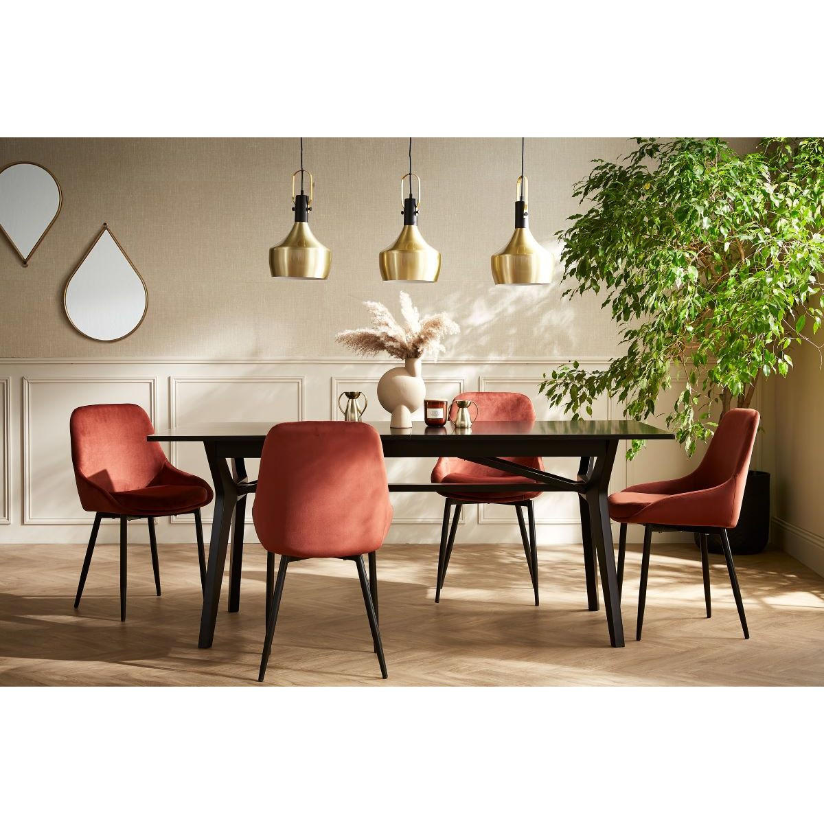 ESSTISCH Ausziehbar Nussbaumfurnier B180-220 cm FOSTER - Walnussfarben, Holz (220/90/75cm) - Miliboo