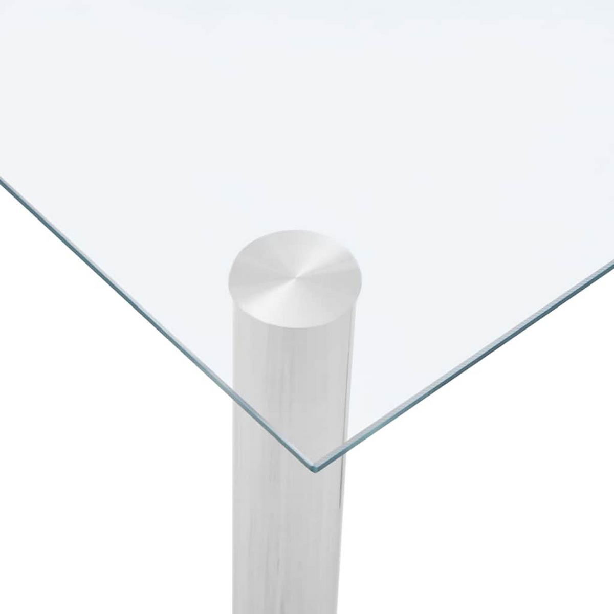 ESSTISCH Transparent 120/60/75 Cm Hartglas - Transparent, Metall (120/60/75cm) - vidaXL