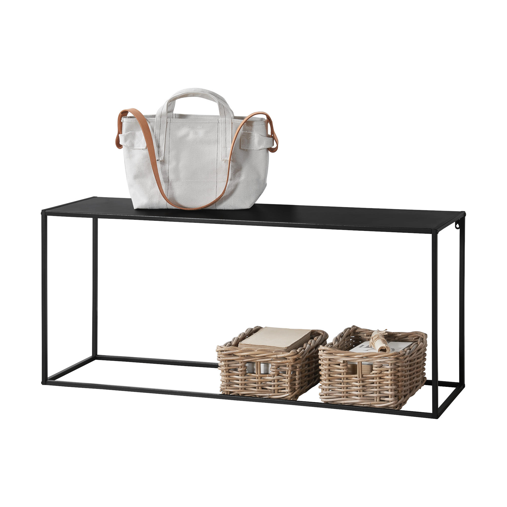 KONSOLENTISCH Alboraya - Schwarz, Metall (32/115/50cm) - [en.casa]