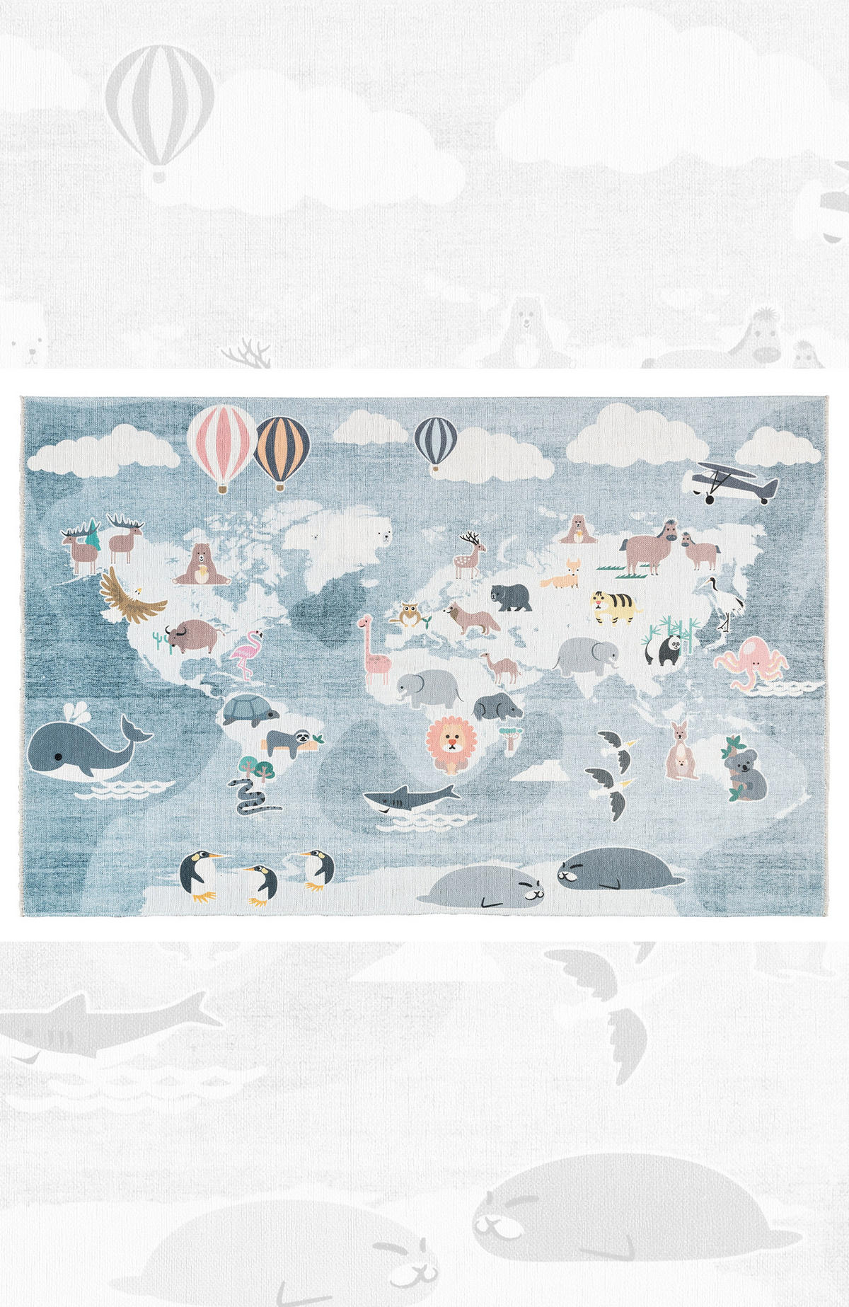 KINDER-TEPPICH Hellgrau 120 x 160 cm - Hellgrau, Textil (120/160cm) - Tesso Living