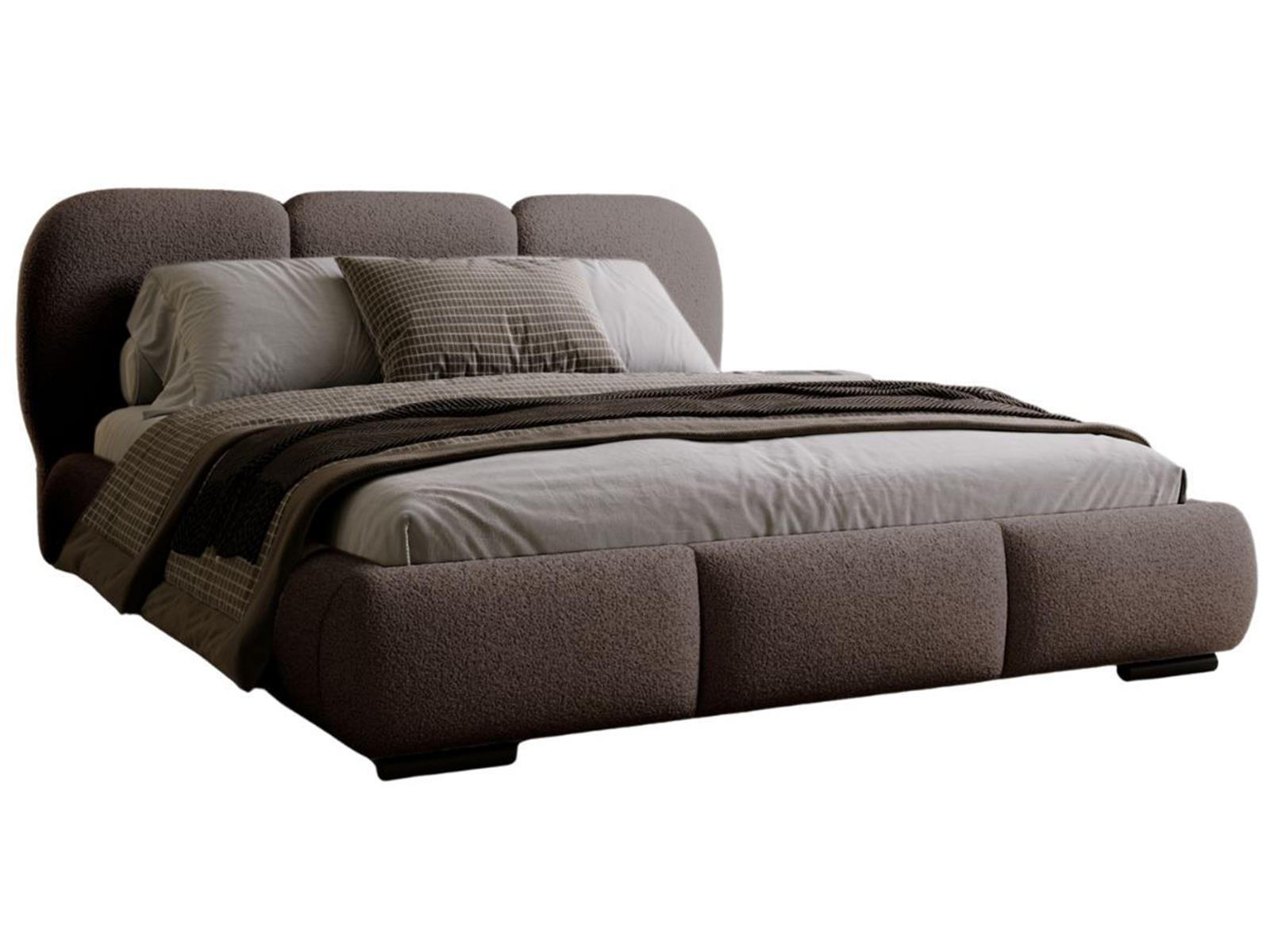 Compleo24 Polsterbett Braun 200x200 cm