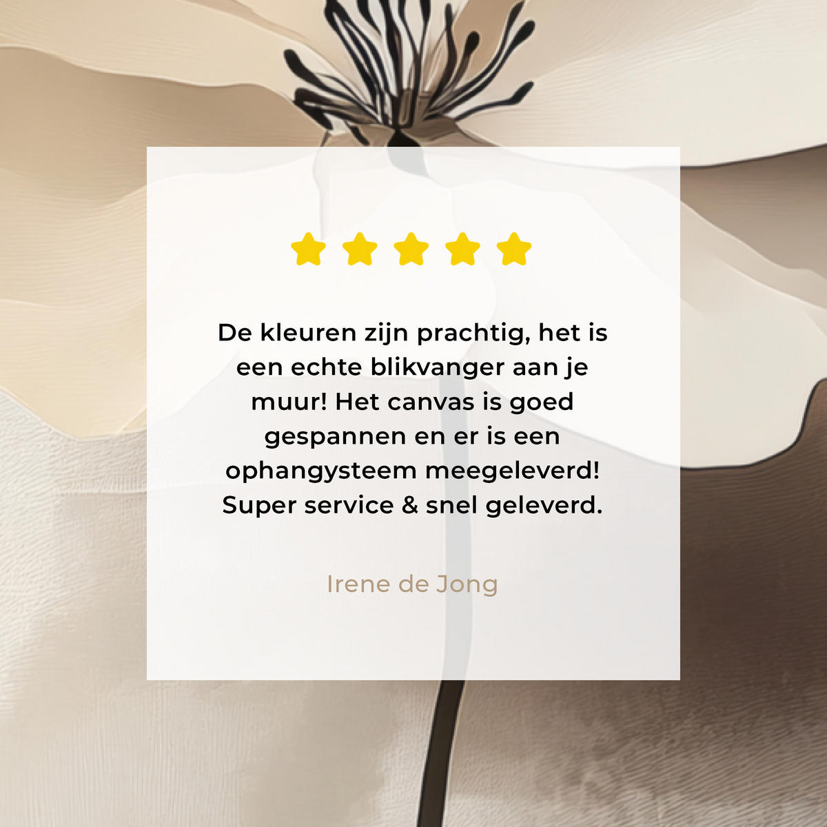 LEINWANDBILD Blume - Beige - Farbe - Schatten Wanddeko Schlafzimmer 60x90 cm - Creme, Textil (60/90cm) - MuchoWow