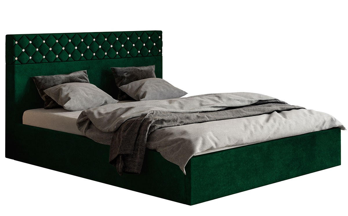 BETT Butelgrün OLDO 4 Mit Bettkasten 180x200 cm - Grün, Textil (180/200cm) - Sepro Meble