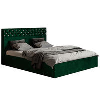 BETT Einzelbett Flaschengrün OLDO 4 Mit Bettkasten 120x200 cm - Grün, Textil (120/200cm) - Sepro Meble