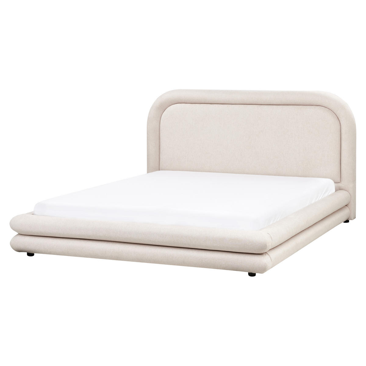 POLSTERBETT mit Lattenrost 160x200 cm Beige Lavardens - Beige, Textil (160/200cm) - Beliani