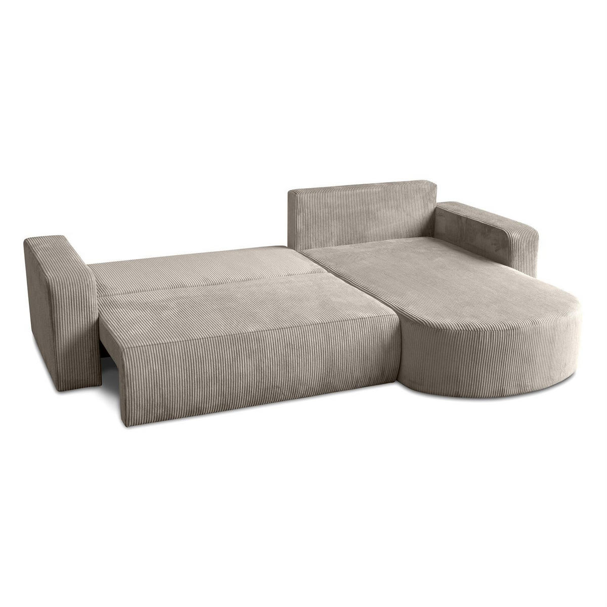 ECKSOFA SOPRANO mit Schlafunktion und Stauraum POSO 02 - Beige, Textil (271/175cm) - Lookway
