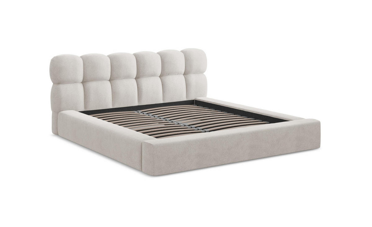 SESSEL Chenille Stoff Beige - Beige/Schwarz, Kunststoff/Textil (96/70/95cm) - Makamii