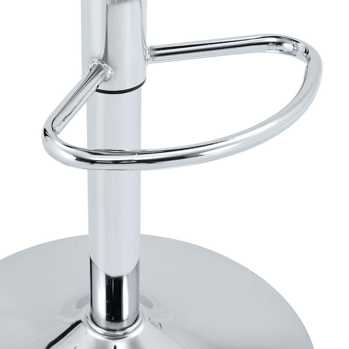 BARHOCKER Weiß 2er-Set Höhenverstellbar Drehbar 360° mit Rückenlehne & Fußstütze - Weiß, Metall (52/93/45cm) - PANGIVO