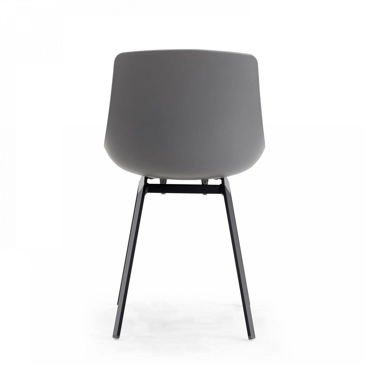 GARTENSTUHL 4-tlg., Grau - Grau, Metall (50/82/46cm) - Oviala