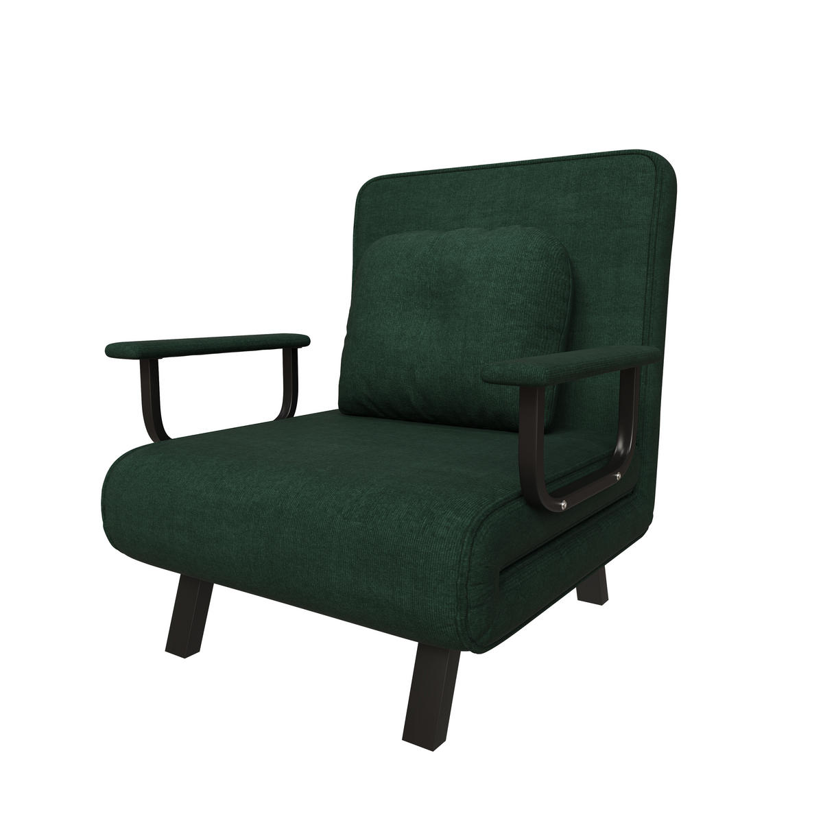 SCHLAFSESSEL 5-fach verstellbar und Liegefunktion, DE-42425, Dunkelgrün - Dunkelgrün, Metall (60/79/60cm) - ComfortXL
