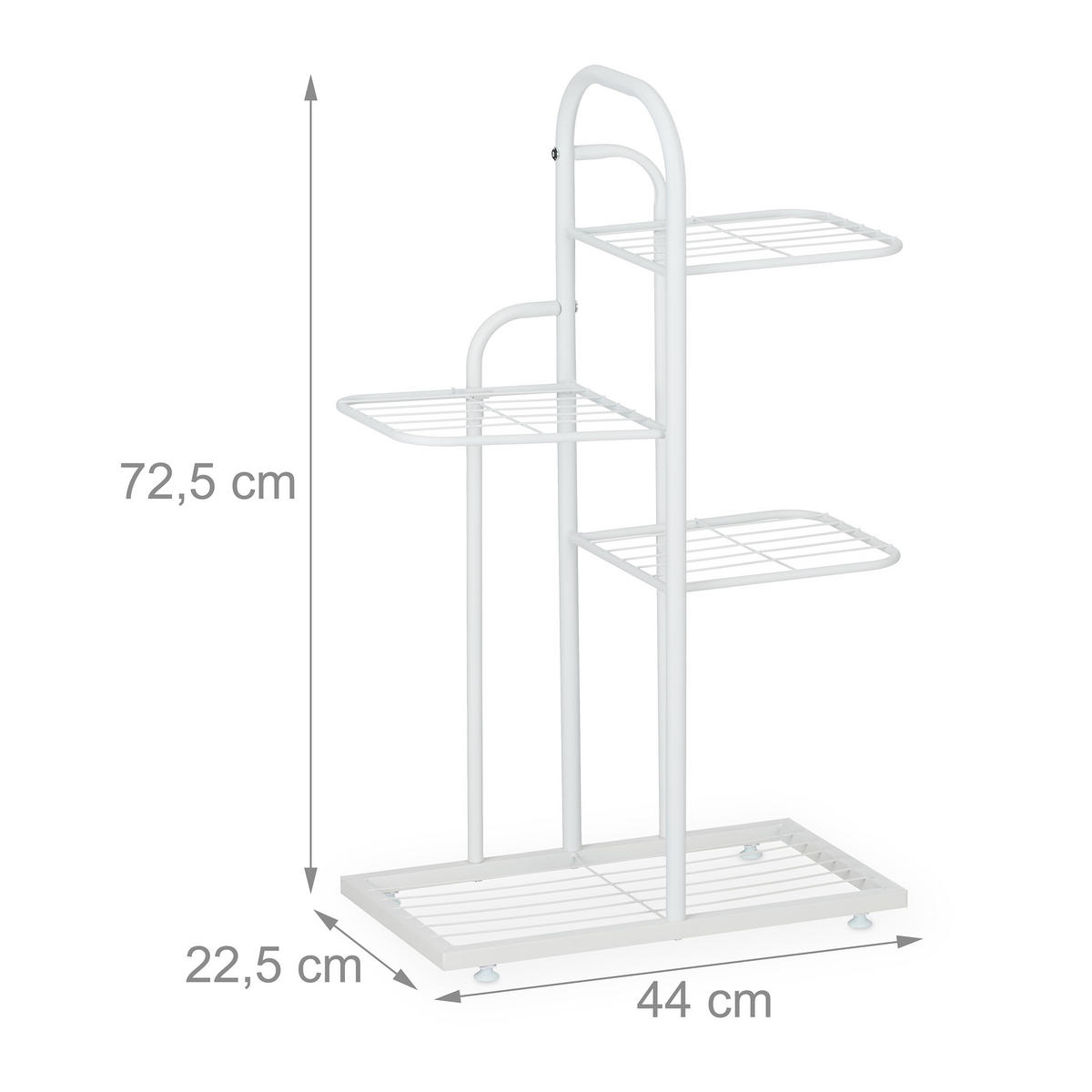 PFLANZENSTÄNDER - Weiß, Metall (44/72.5/22.5cm) - Relaxdays