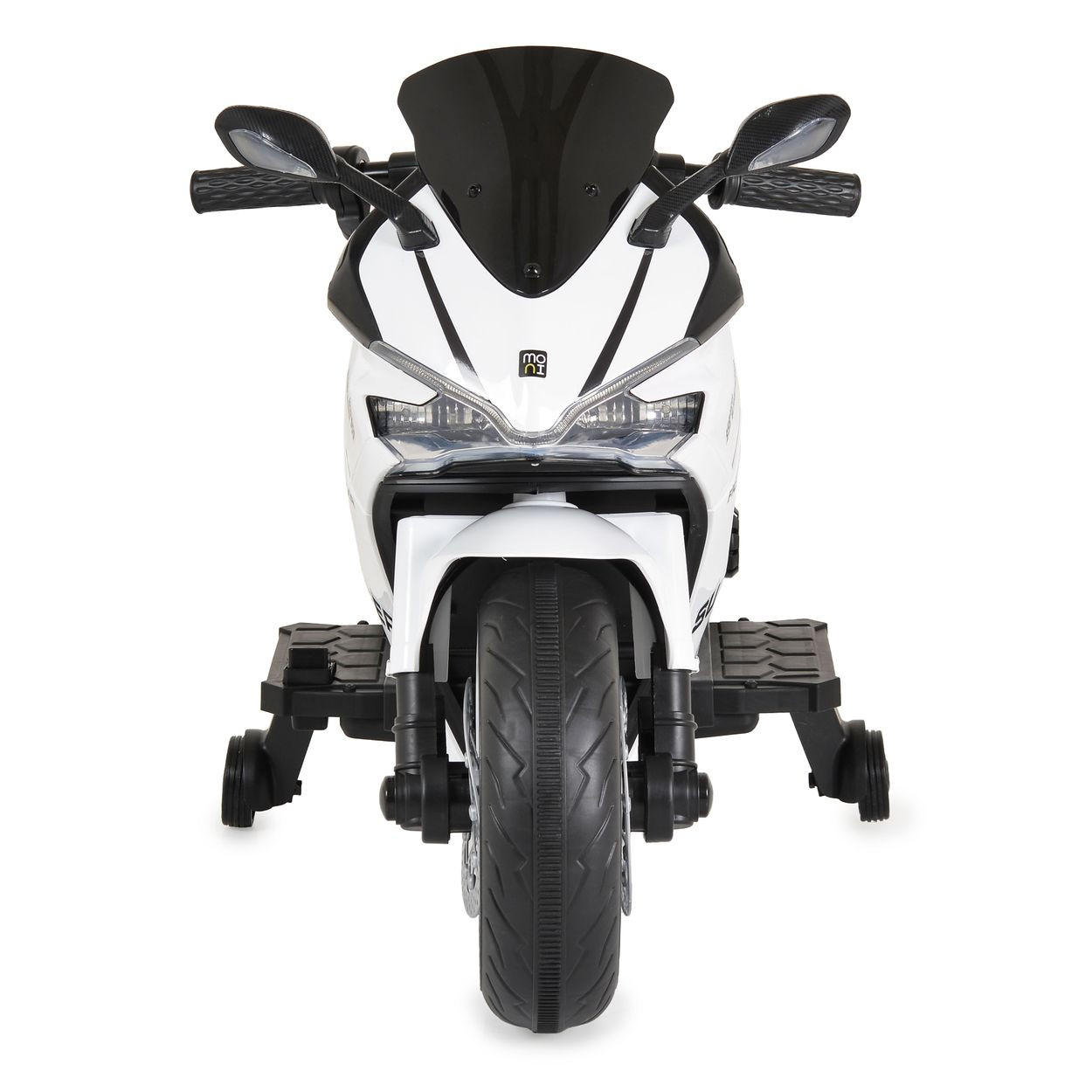 ELEKTROMOTORRAD Surfer weiß Stützräder Fußstütze Bluetooth MP3-Ausgang - Weiß, Kunststoff (115/57/70cm) - Moni