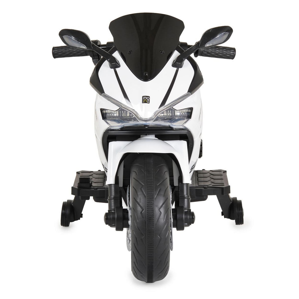 ELEKTROMOTORRAD Surfer weiß Stützräder Fußstütze Bluetooth MP3-Ausgang - Weiß, Kunststoff (115/57/70cm) - Moni