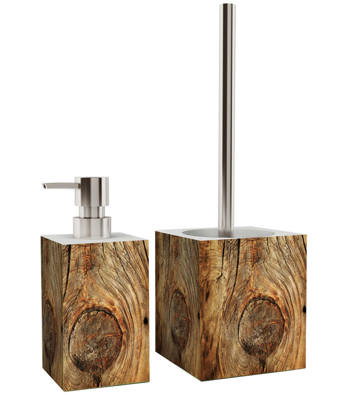 BADEZIMMER Set Rustikal - Beige, Kunststoff (7/17/7cm) - Sanilo