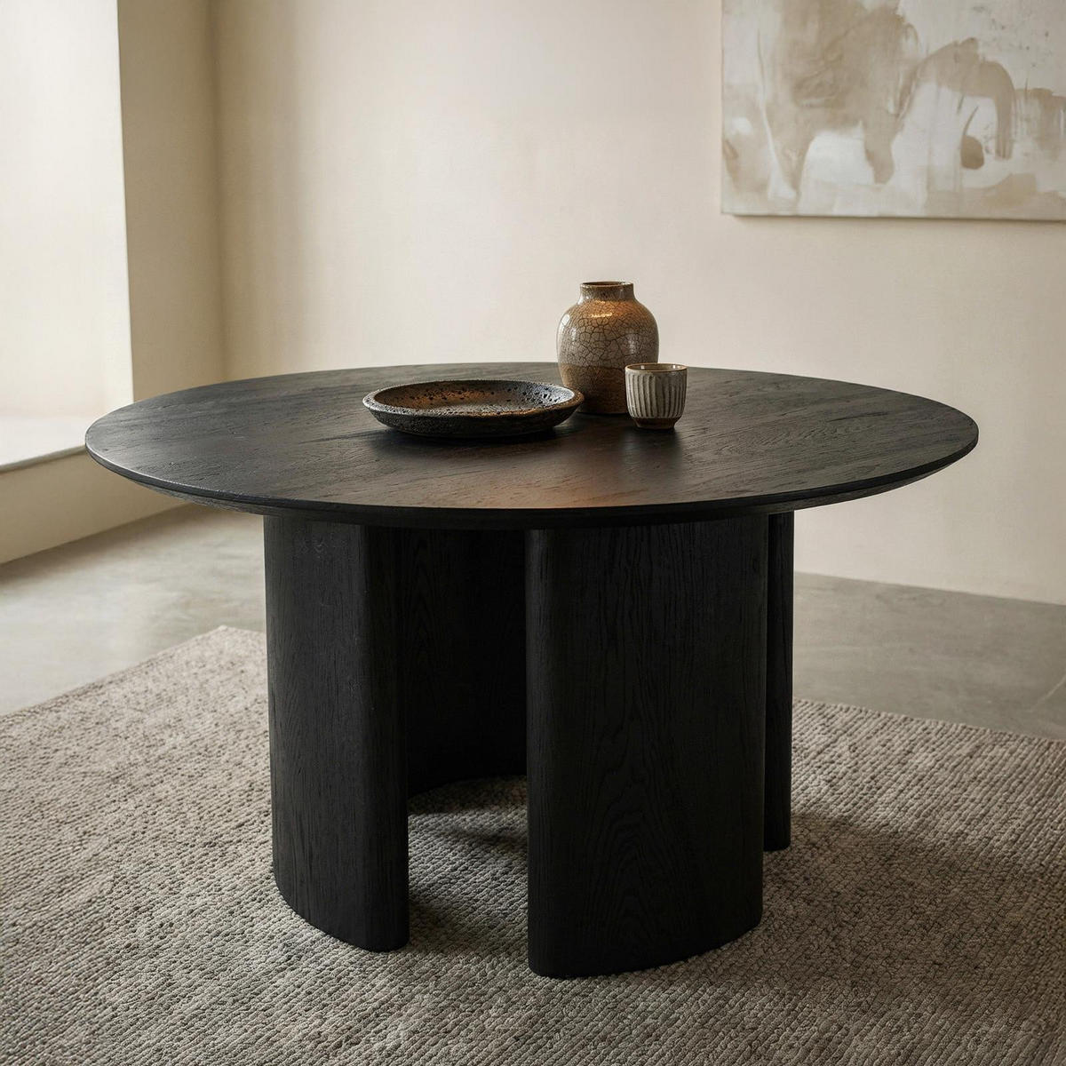 ESSTISCH ARVIKA schwarz - Schwarz, Holzwerkstoff (120/120/76cm) - IDIMEX