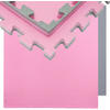 BODENSCHUTZMATTE 90x90x2 cm, Pink, 4er Set - Pink, Kunststoff (90/90cm) - eyepower
