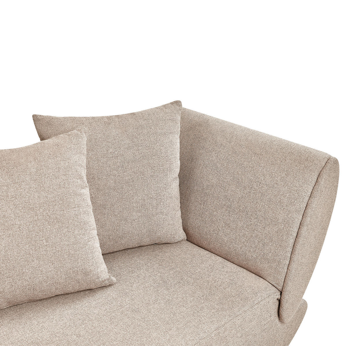 ČALOUNĚNÉ lehátko chaise longue pravostranné Hnědé Meri - světle hnědá, textil (155/76/69cm) - Beliani