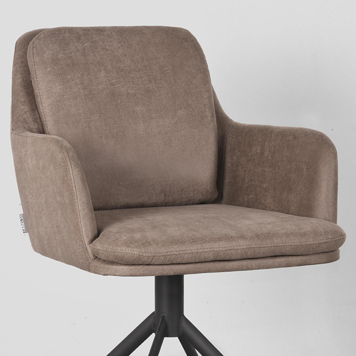 ESSZIMMERSTUHL Joy Taupe 63/58/83 cm 2er-Set - Taupe, Textil (58/83/63cm) - LABEL51