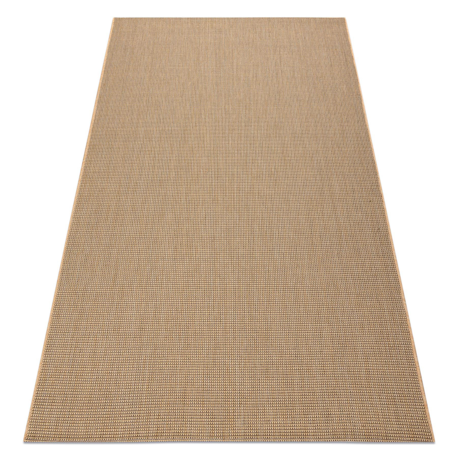 rugsX KOBEREC SIZAL FLOORLUX 20580 hladký, Jednotný jednobarevný - přírodní / káva 140/200 cm