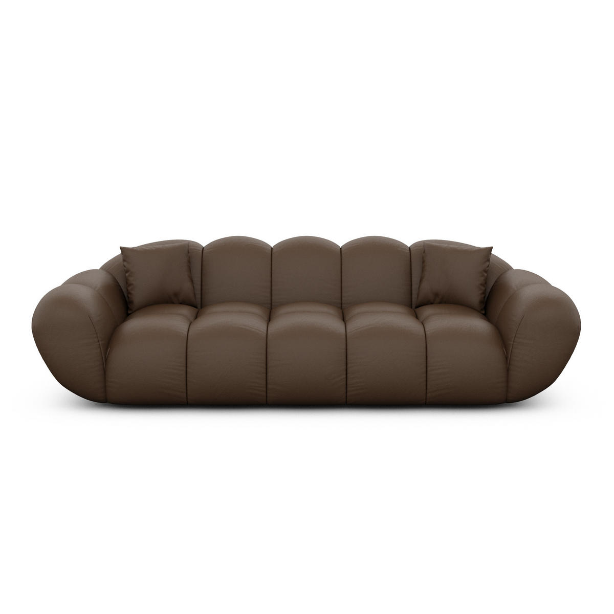 3-SITZER-SOFA Liva Dunkelbraun Kunstleder - Dunkelbraun, Kunststoff (223/70/93cm) - VAROYAL