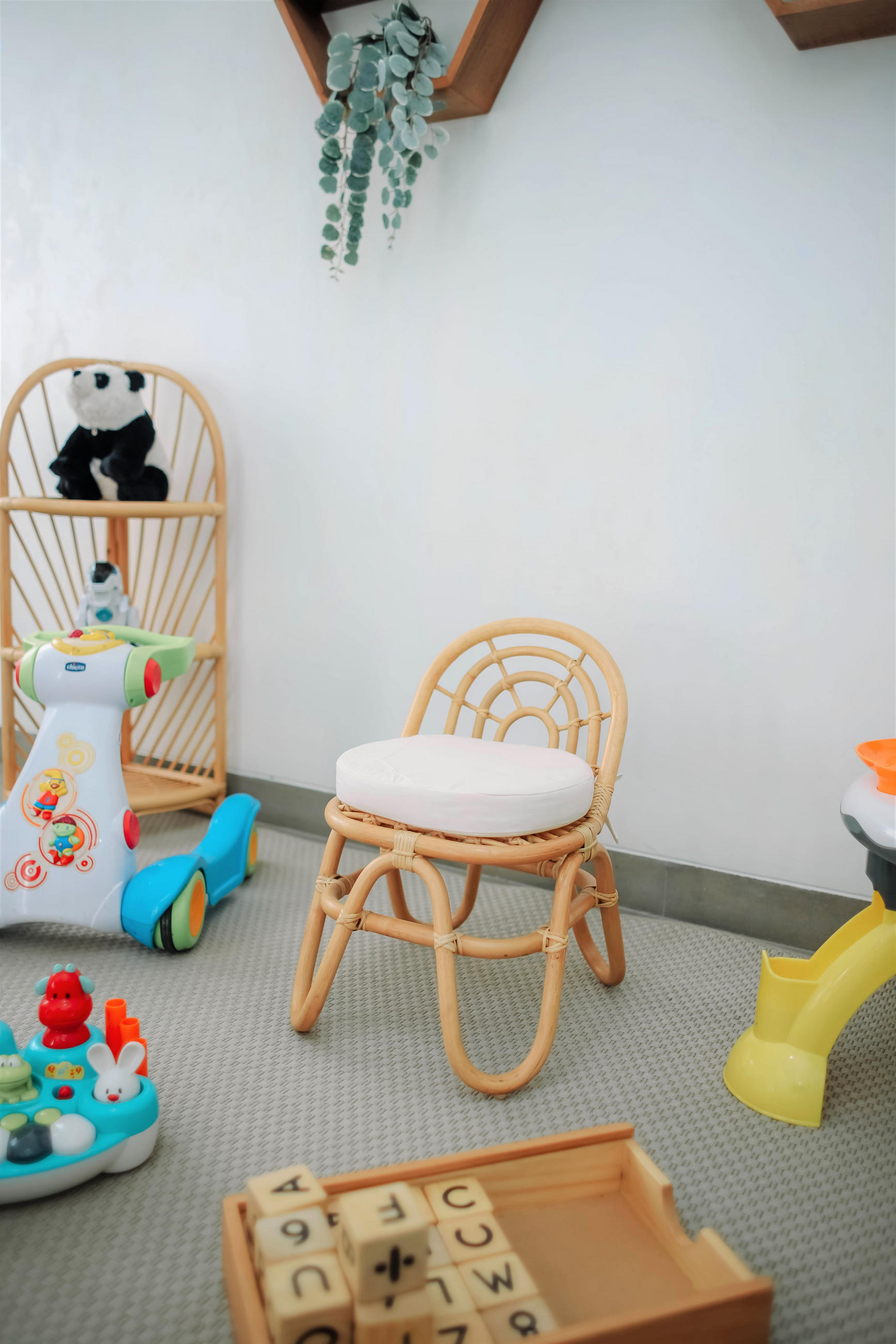 STUHL FÜR KINDER 2er-Set Rattan Braun - Braun, Holz (36/49/42cm) - Nordlys