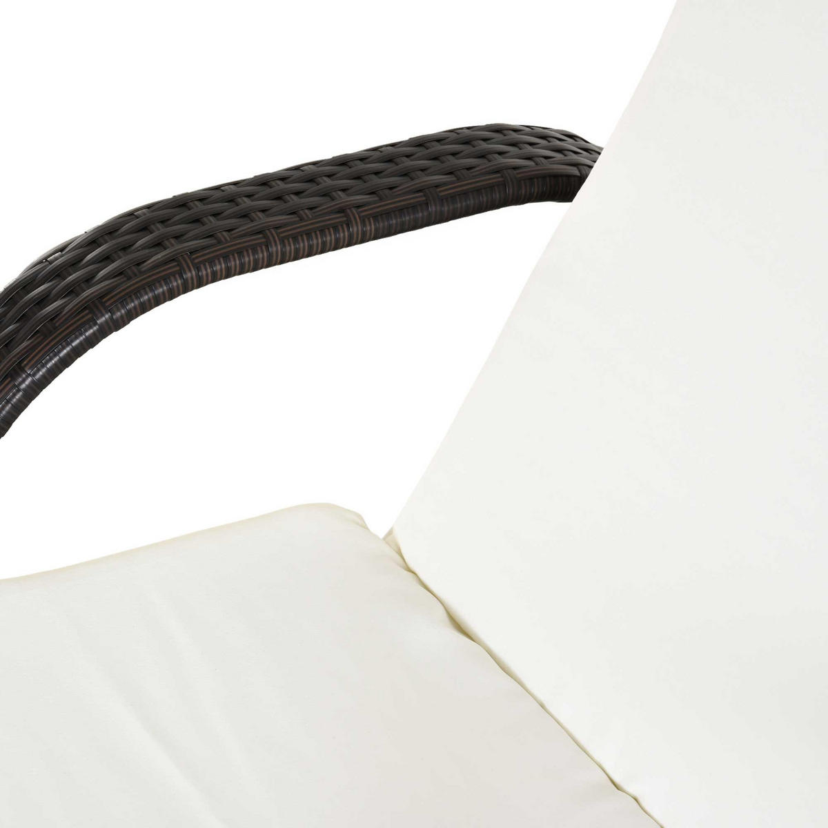 Sonnenliege, Polyrattan, Kaffeebraun - Multicolor, Kunststoff (73/103/200cm) - Outsunny