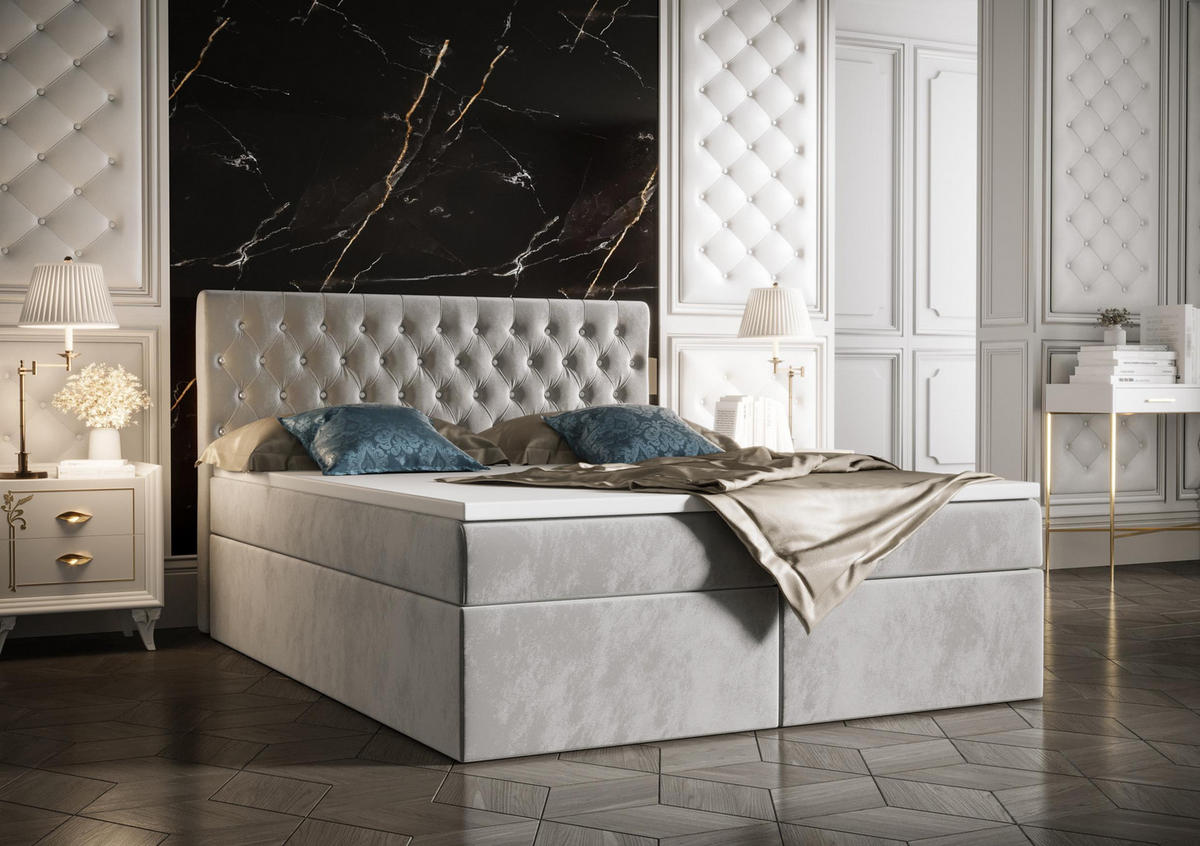 BOXBETT Monett Grau 140x200 cm - Grau, Textil (140/200cm) - B&B Home