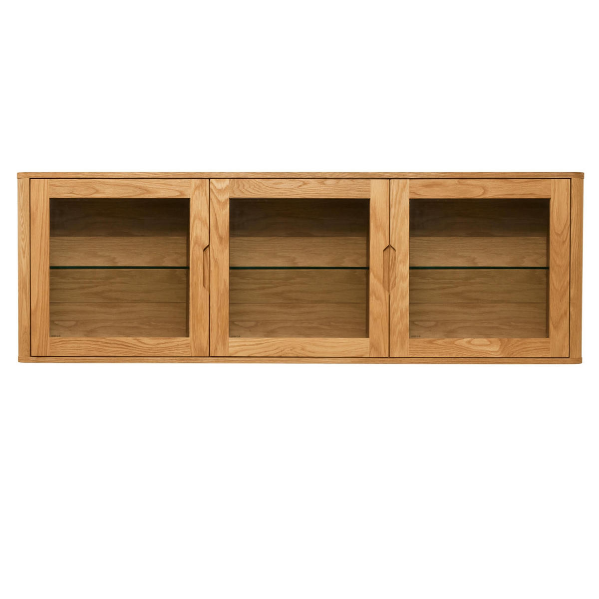 VITRINE Eiche massiv - Eichefarben/Braun, Holz/Holzwerkstoff (180/60/34cm) - Furnhouse