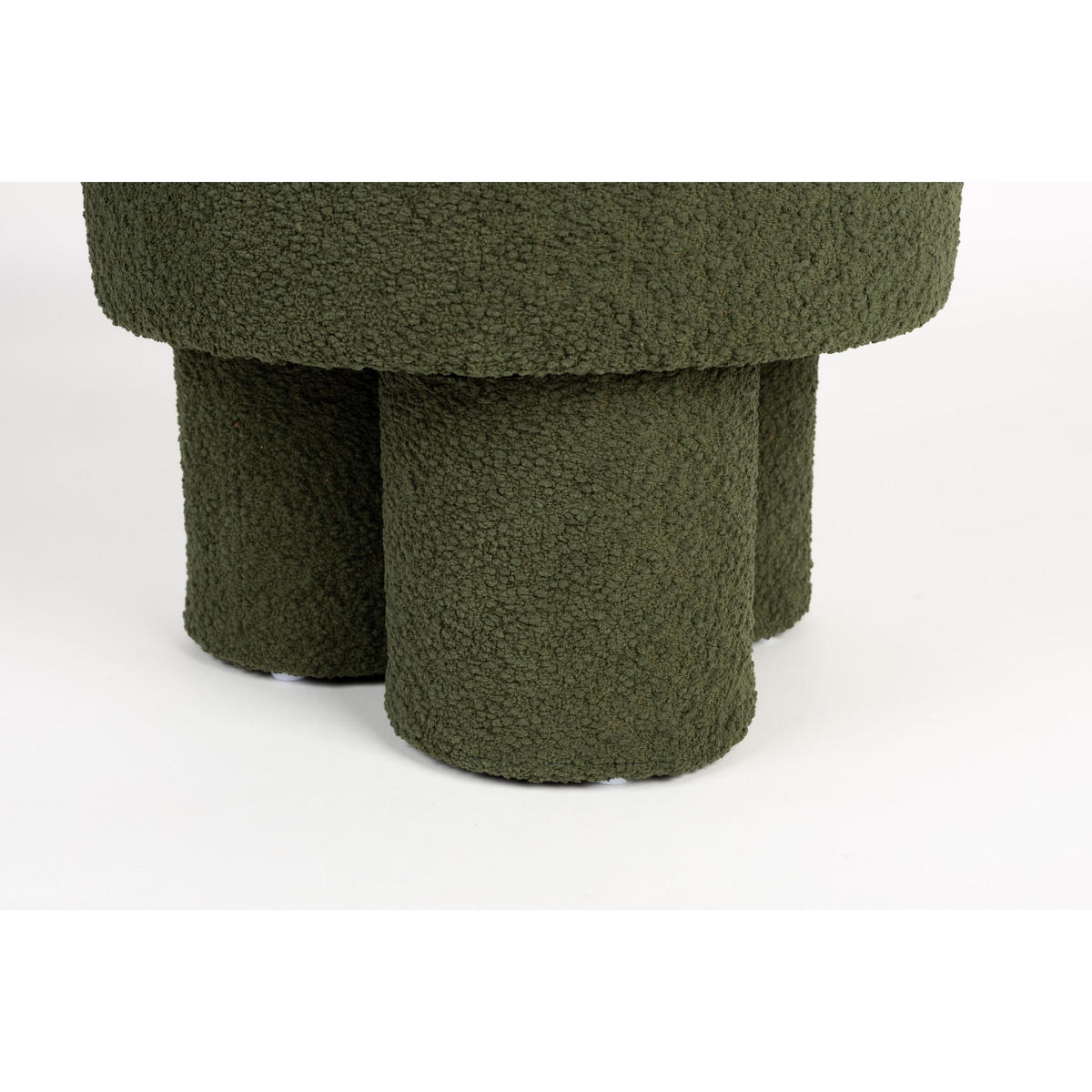 SITZHOCKER Marcos Pouf/ Bouclé Grün - Grün, Textil (40/44/40cm) - Drawer