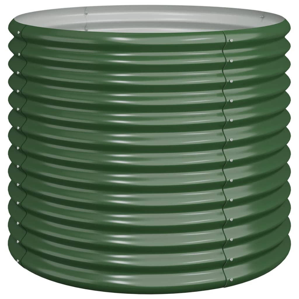 PFLANZKÜBEL Verzinkter Stahl 80/80/68 Cm Grün - Grün, Metall (80/68/80cm) - vidaXL