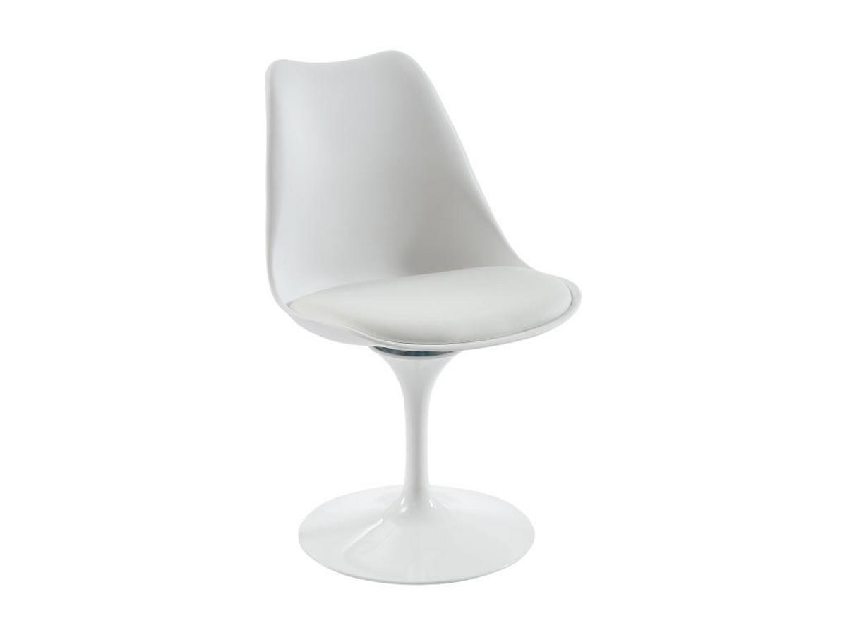 STUHL - Polypropylen & Metall - Weiß - XAFY - Weiß, Kunststoff (56.5/82/49cm) - Vente-Unique