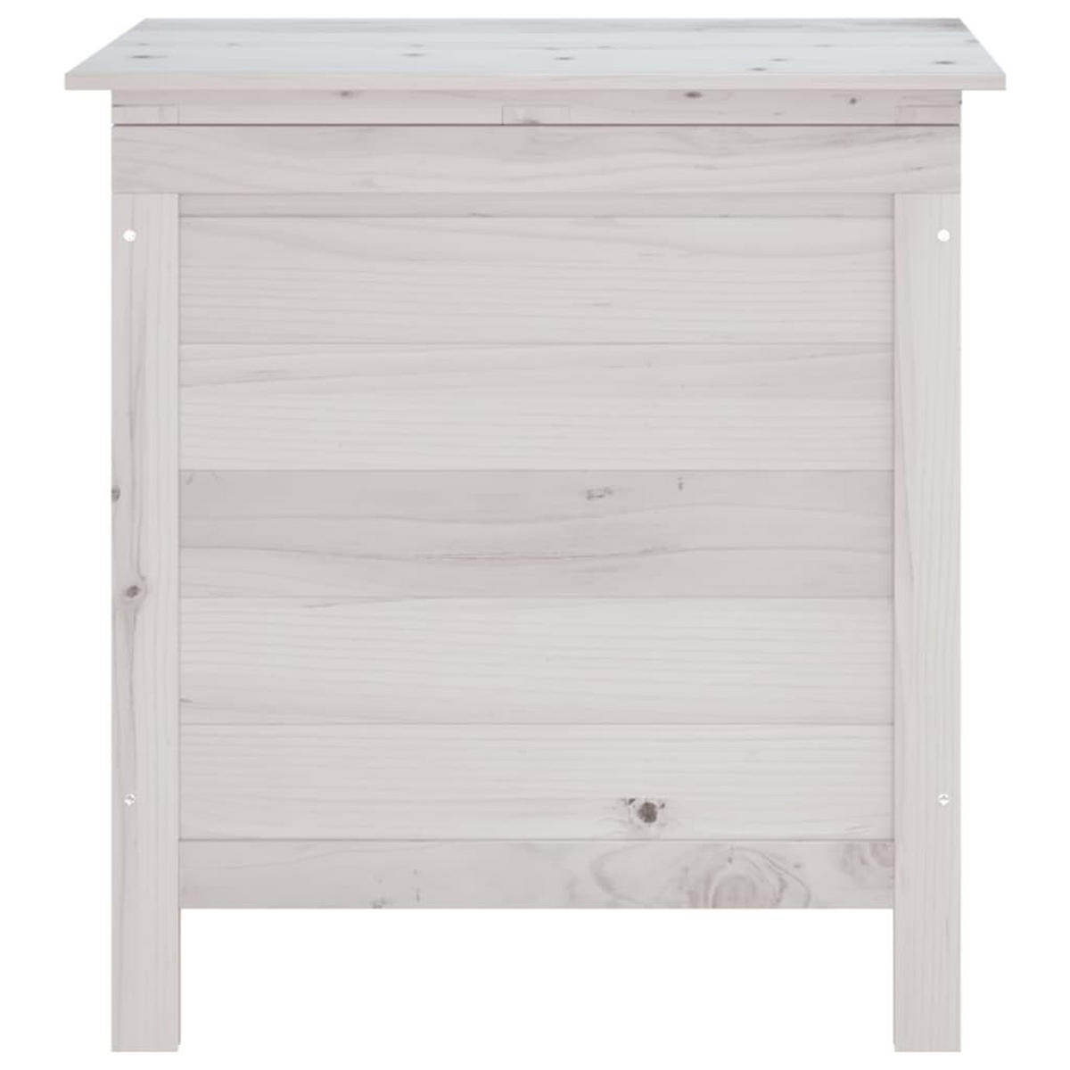 GARTENTRUHE Weiß 50x49x56,5 cm Massivholz Tanne - Weiß, Holzwerkstoff (50/56.5/49cm) - furnicato