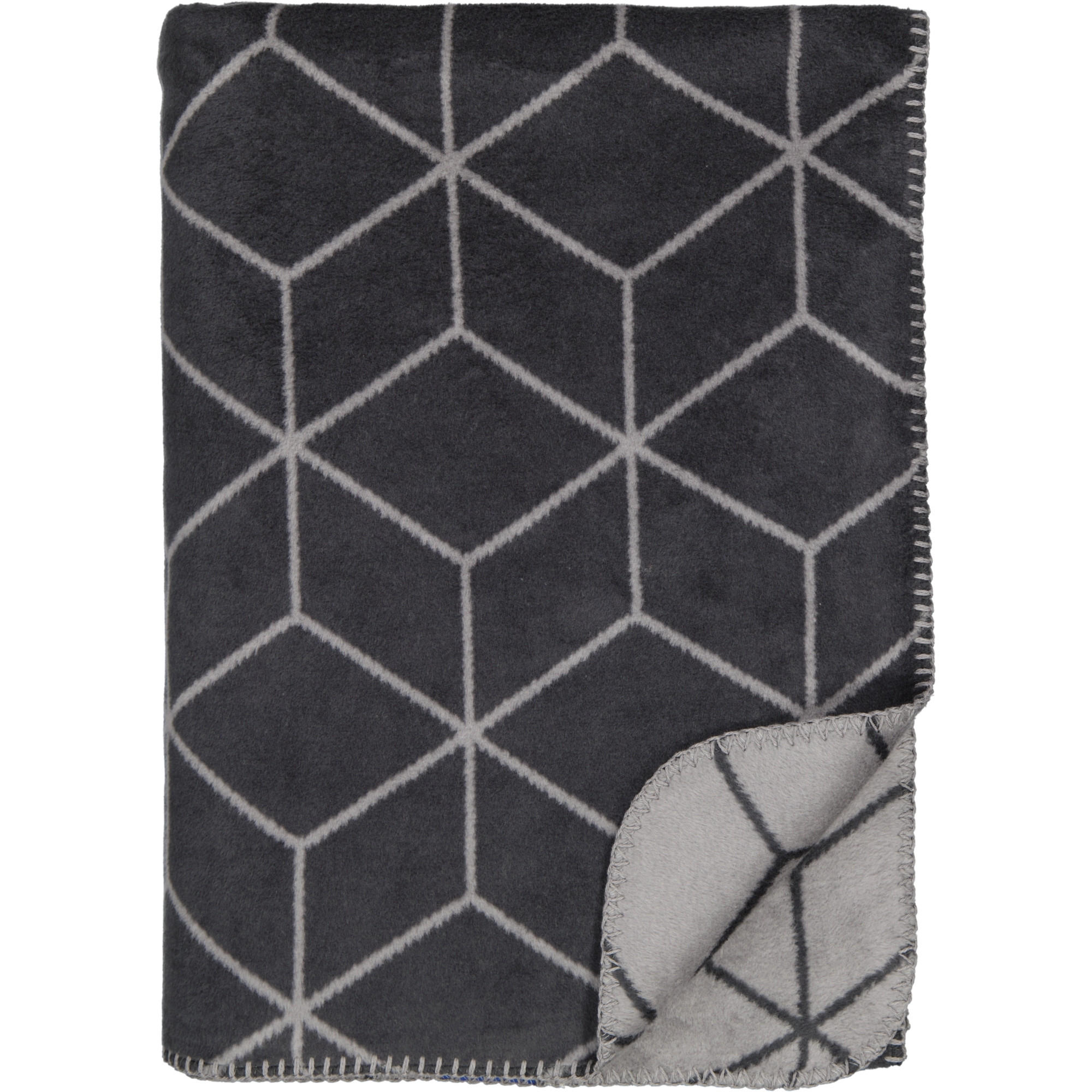 WOHNDECKEN CARRÉ GRAPHITE - Graphitfarben, Textil (150/200cm) - Zöllner