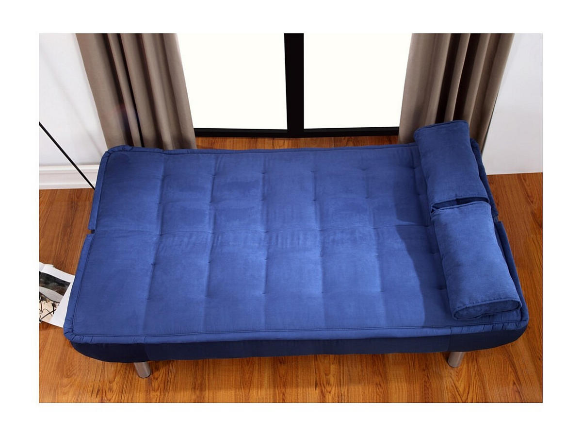 SCHLAFSOFA - 3 Personen - Stoff, Stoff - Königsblau - - Blau, Textil (190/89/96cm) - Vente-Unique