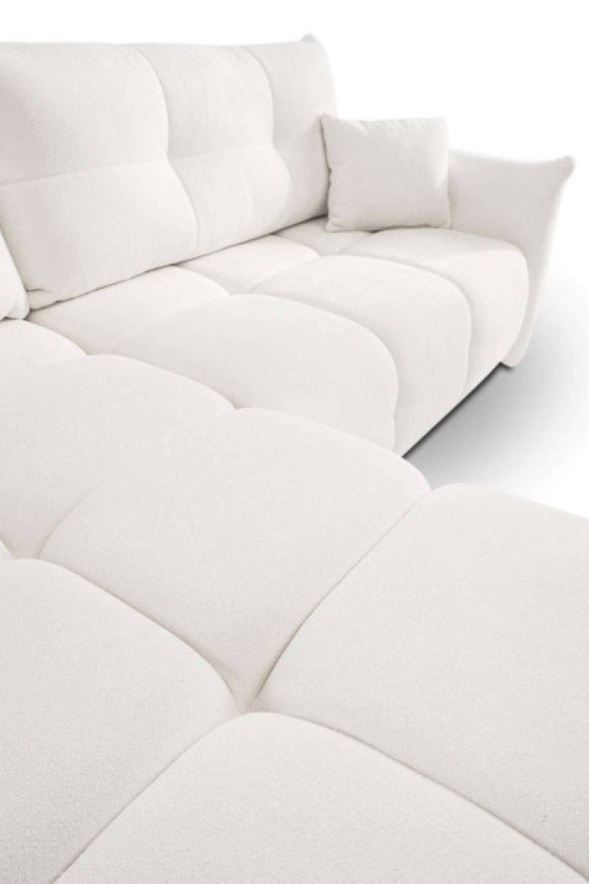 ECKSOFA Creme BOSE Mit Schlaffunktion Links - Creme/Weiß, Textil (257/177cm) - Sepro Meble