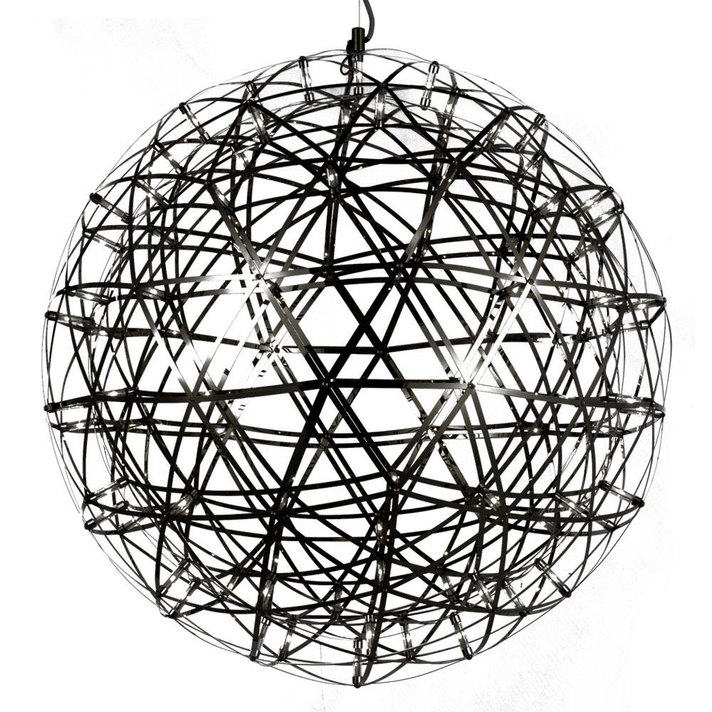 LED-HÄNGELAMPE Atom Schwarzchrom Ø 70cm - Schwarz, Metall (70/70/70cm) - s.luce
