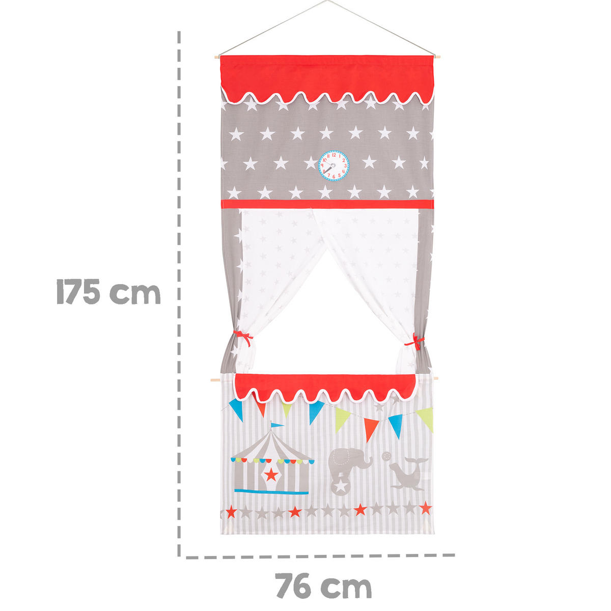 TÜRKASPERTHEATER - Grau, Textil (76/175/1cm) - Roba