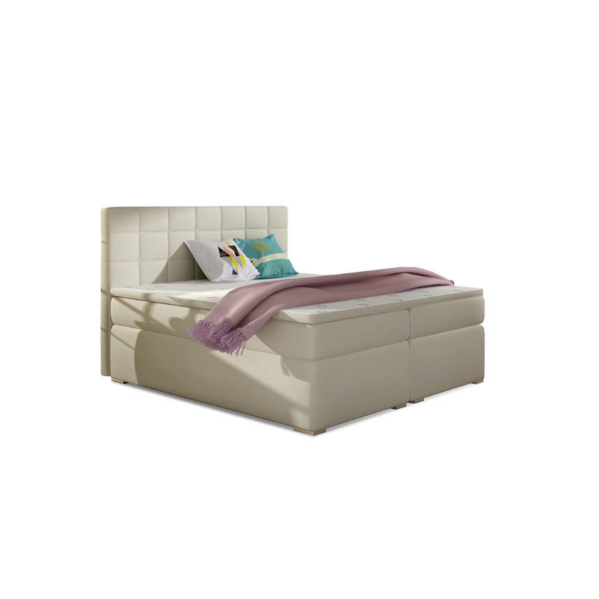 BOXBETT Alice Bonellfederkern - Creme, Holz/Holzwerkstoff (140/200cm) - Best For Home